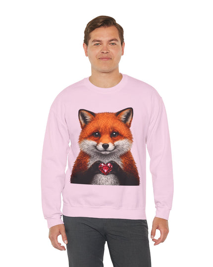 Raccoon with Red Gem Sweatshirt — Cute Mischief & Earned Treasure Crewneck