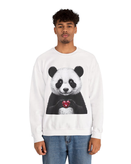 Panda Holding Red Gem Sweatshirt — Calm, Selective, Worth It