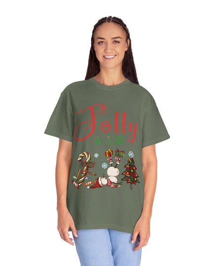 "Jolly AF" Christmas T-Shirt — Festive Holiday Graphic Tee