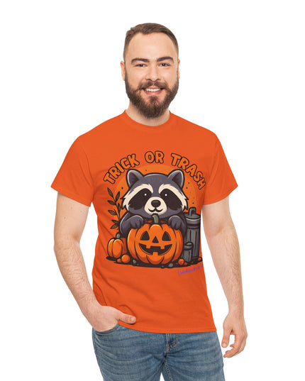 'Trick or Trash' Funny Raccoon Halloween T-Shirt