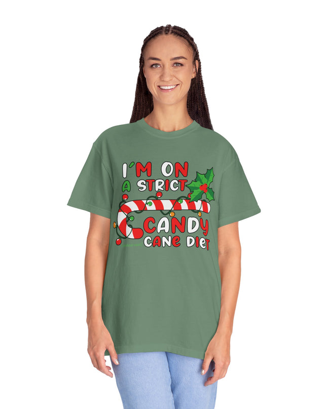 Candy Cane Diet T-Shirt — "I'm On a Strict Candy Cane Diet" Christmas Tee