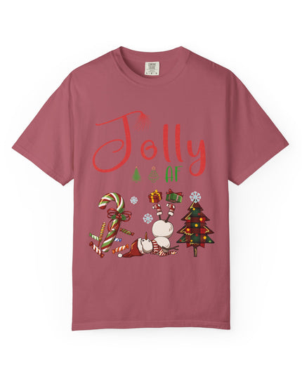 "Jolly AF" Christmas T-Shirt — Festive Holiday Graphic Tee
