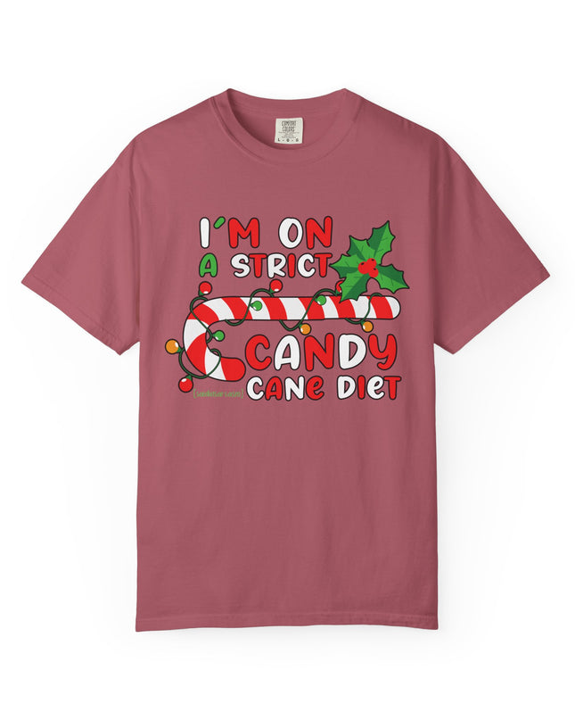 Candy Cane Diet T-Shirt — "I'm On a Strict Candy Cane Diet" Christmas Tee