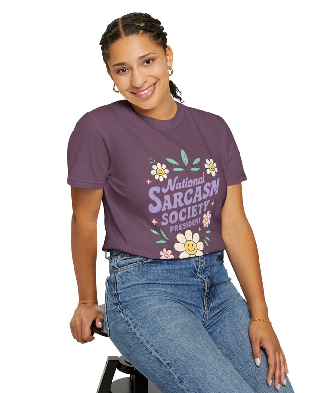 'National Sarcasm Society President' Funny Graphic T-Shirt