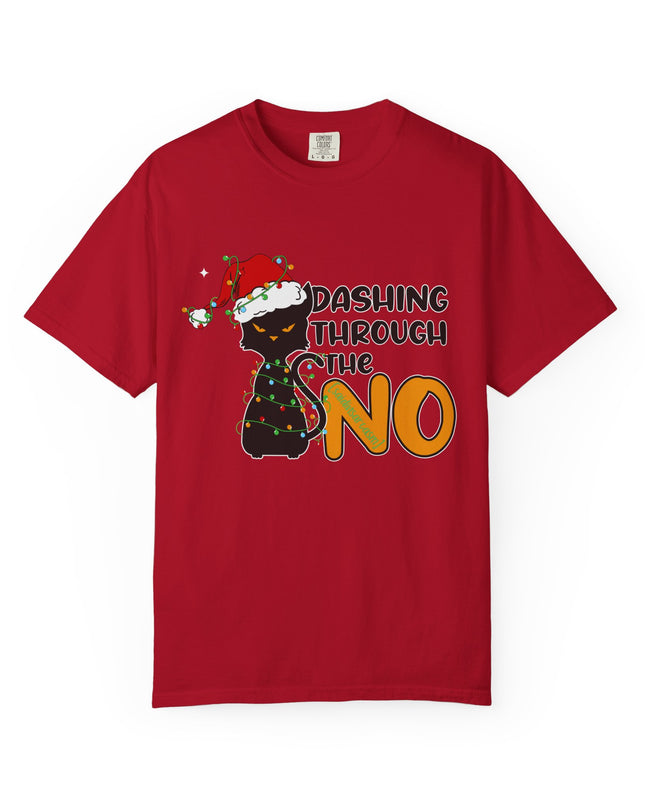 Dashing Through The No Cat Christmas T-Shirt