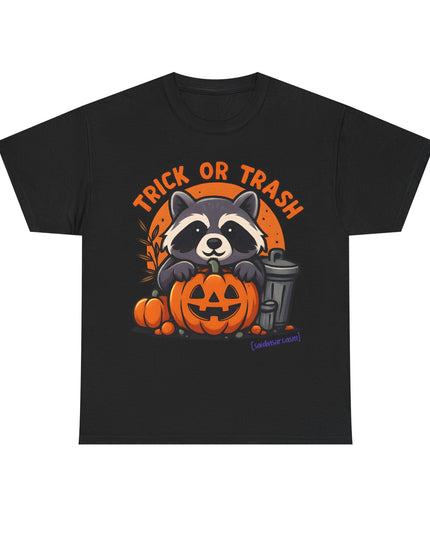 'Trick or Trash' Funny Raccoon Halloween T-Shirt
