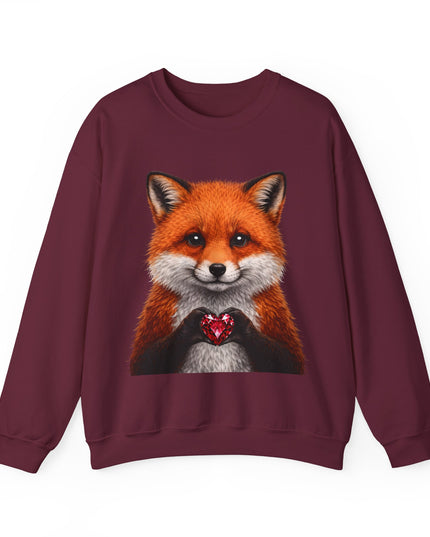 Raccoon with Red Gem Sweatshirt — Cute Mischief & Earned Treasure Crewneck