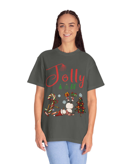 "Jolly AF" Christmas T-Shirt — Festive Holiday Graphic Tee