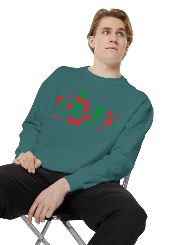 Christmas Sweatshirt - "The ELF Made Me Do It" Holiday Crewneck