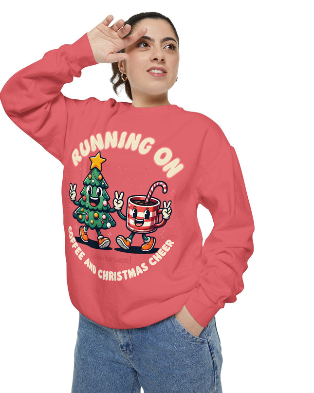 Running On Coffee & Christmas Cheer Sweat Shirt