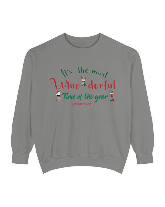 Wine-derful Time Sweatshirt — 'It's the Most Wine-derful Time of the Year' Holiday Sweatshirt