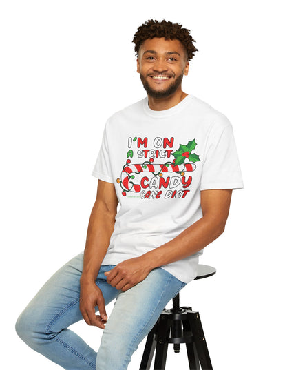 Candy Cane Diet T-Shirt — "I'm On a Strict Candy Cane Diet" Christmas Tee