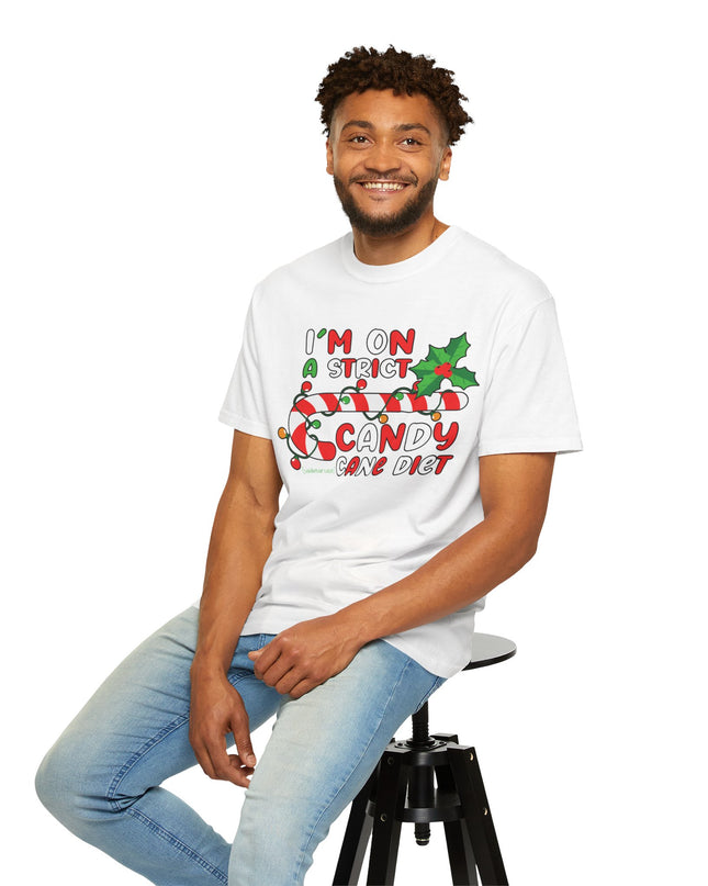 Candy Cane Diet T-Shirt — "I'm On a Strict Candy Cane Diet" Christmas Tee