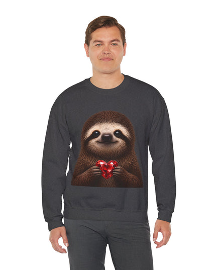 Sloth & Red Gem Crewneck — Intentional, Steady Sweatshirt