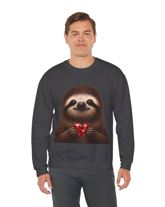 Sloth & Red Gem Crewneck — Intentional, Steady Sweatshirt