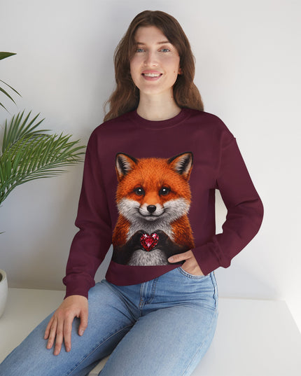 Raccoon with Red Gem Sweatshirt — Cute Mischief & Earned Treasure Crewneck