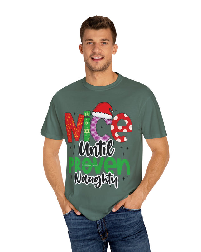 Nice Until Proven Naughty Christmas T-Shirt