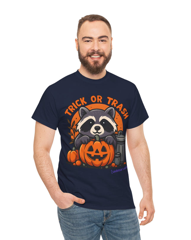'Trick or Trash' Funny Raccoon Halloween T-Shirt