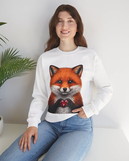 Raccoon with Red Gem Sweatshirt — Cute Mischief & Earned Treasure Crewneck