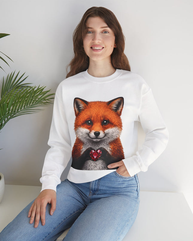 Raccoon with Red Gem Sweatshirt — Cute Mischief & Earned Treasure Crewneck