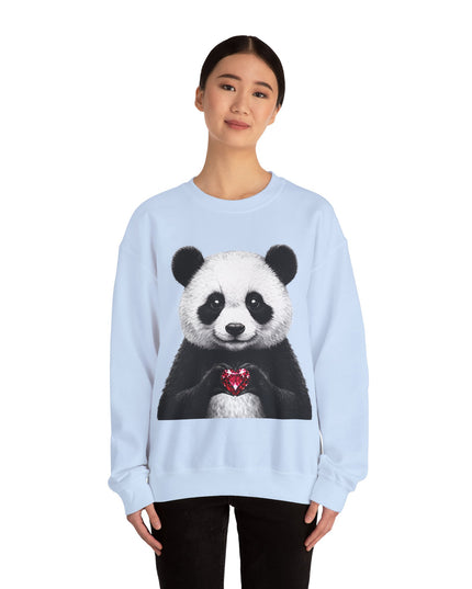 Panda Holding Red Gem Sweatshirt — Calm, Selective, Worth It