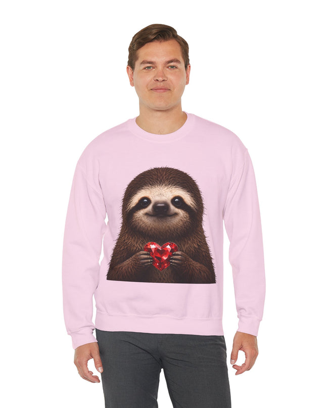 Sloth & Red Gem Crewneck — Intentional, Steady Sweatshirt