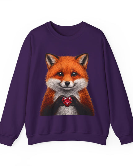 Raccoon with Red Gem Sweatshirt — Cute Mischief & Earned Treasure Crewneck
