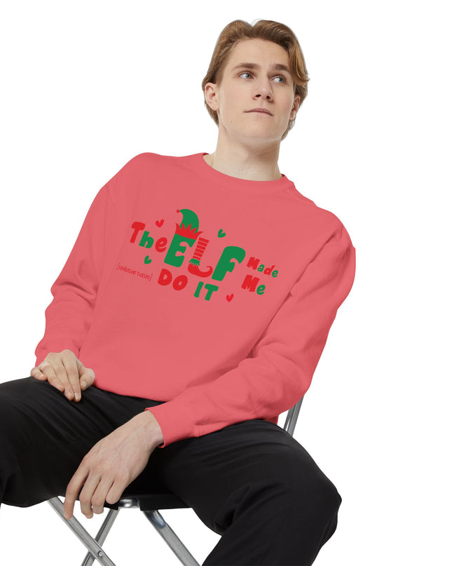 Christmas Sweatshirt - "The ELF Made Me Do It" Holiday Crewneck