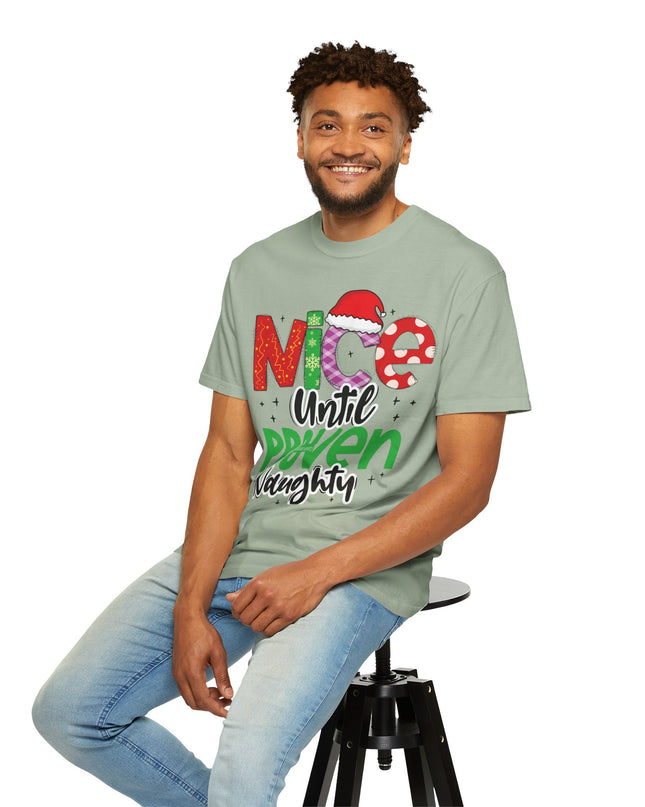 Nice Until Proven Naughty Christmas T-Shirt