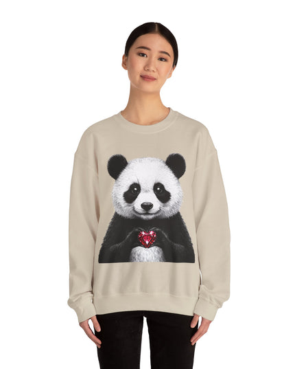 Panda Holding Red Gem Sweatshirt — Calm, Selective, Worth It