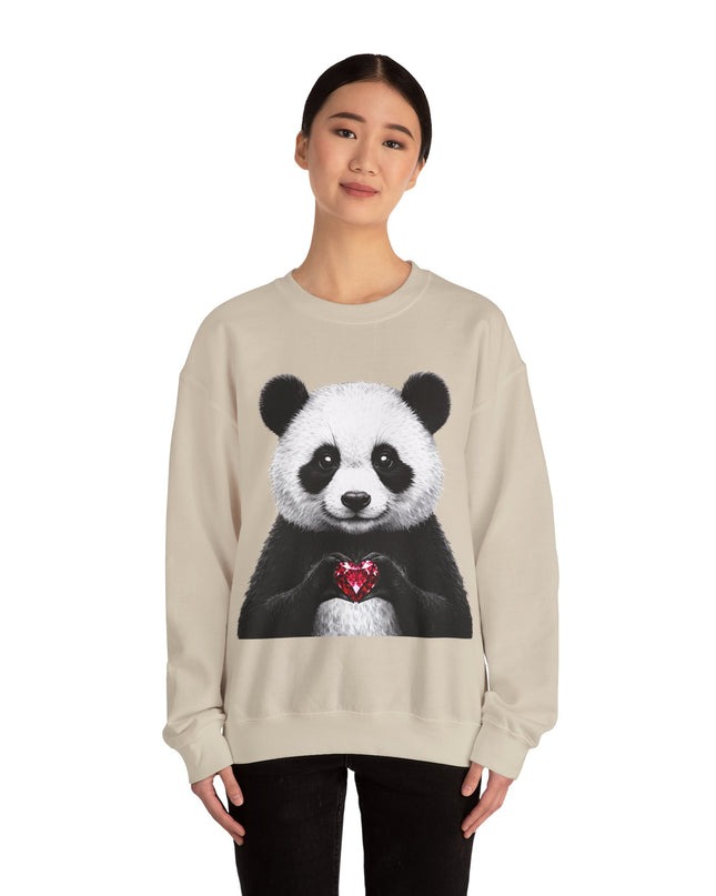Panda Holding Red Gem Sweatshirt — Calm, Selective, Worth It