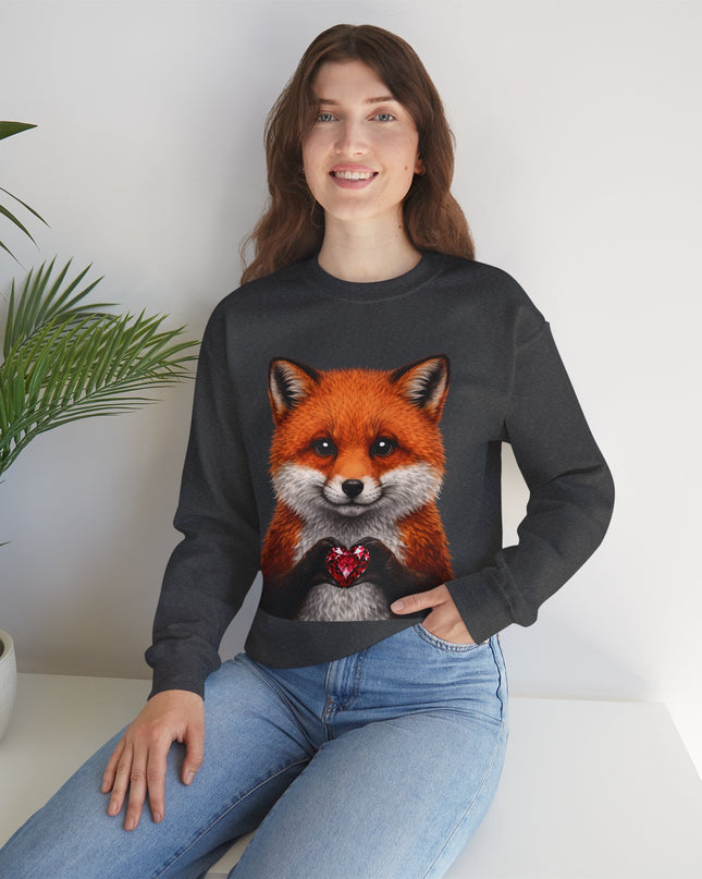 Raccoon with Red Gem Sweatshirt — Cute Mischief & Earned Treasure Crewneck