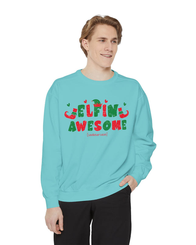 'Elfing Awesome' Sweatshirt — Funny Christmas Holiday Crewneck