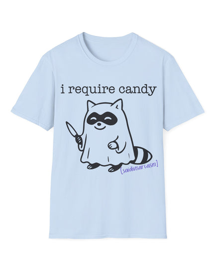 'I Require Candy' Funny Halloween T-Shirt