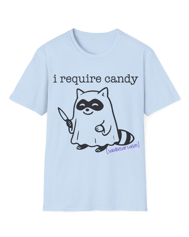 'I Require Candy' Funny Halloween T-Shirt