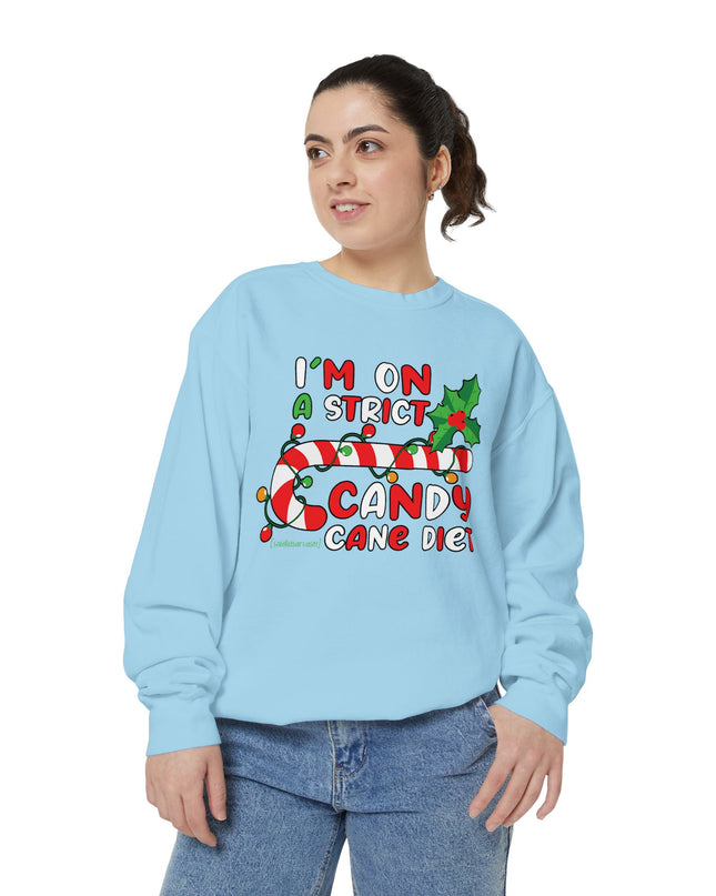 Candy Cane Diet Sweatshirt — "I’m On A Strict Candy Cane Diet" Christmas Crewneck
