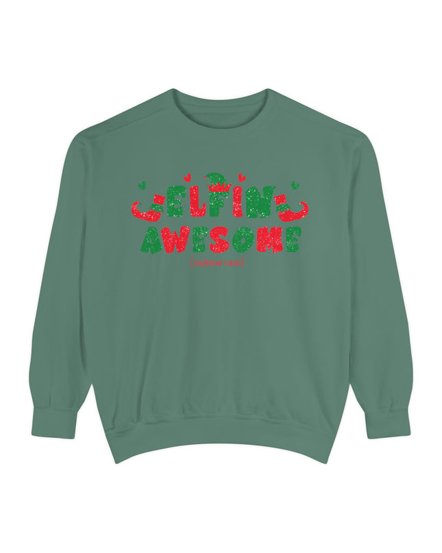 'Elfing Awesome' Sweatshirt — Funny Christmas Holiday Crewneck