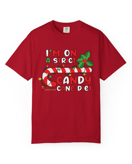 Candy Cane Diet T-Shirt — "I'm On a Strict Candy Cane Diet" Christmas Tee