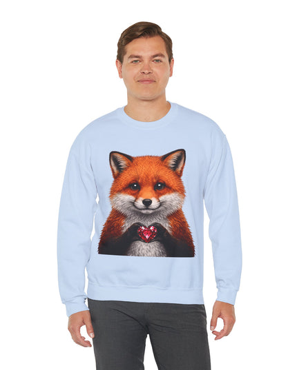 Raccoon with Red Gem Sweatshirt — Cute Mischief & Earned Treasure Crewneck