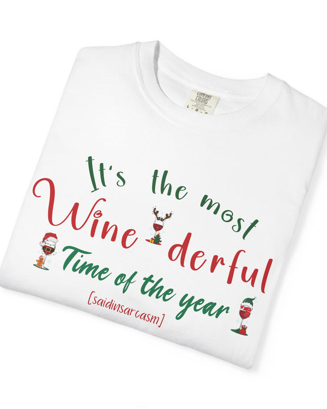 Christmas Wine T-Shirt — "Tis the Most Wine-derful Time of the Year" Holiday Tee