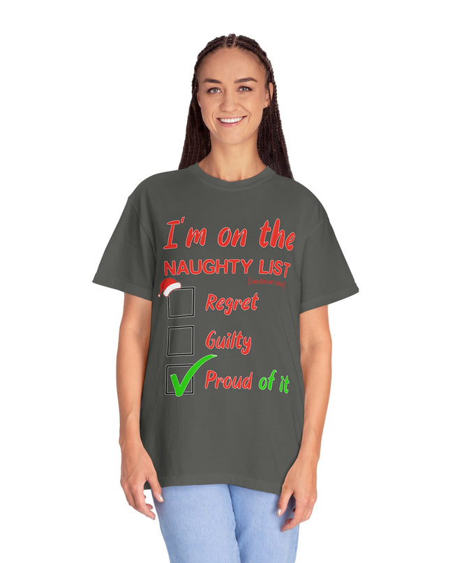 Naughty List T-Shirt – "I’m on the Naughty List: Proud of It" Christmas Tee