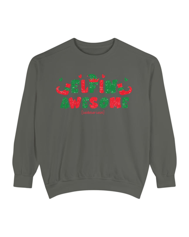 'Elfing Awesome' Sweatshirt — Funny Christmas Holiday Crewneck