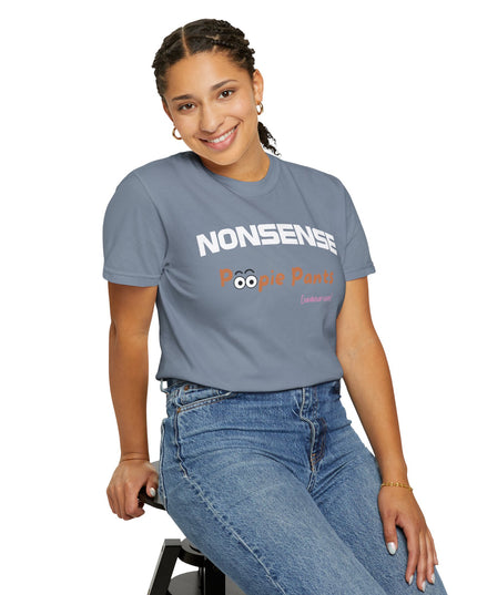 'Nonsense Poopie Pants' - Optimism Fueled, Nonsense Free-Playful Humor T-Shirt, Nonsense, Funny Gift for Kids, Unisex Casual Wear, Perfect for Birthdays, Parties, or Everyday Fun