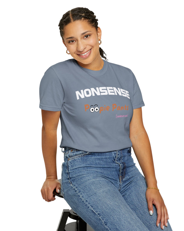 'Nonsense Poopie Pants' - Optimism Fueled, Nonsense Free-Playful Humor T-Shirt, Nonsense, Funny Gift for Kids, Unisex Casual Wear, Perfect for Birthdays, Parties, or Everyday Fun