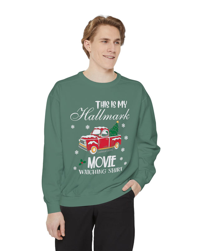 Christmas Movie Watching Sweatshirt — "This Is My Hallmark Movie Watching Shirt" Vintage Truck Holiday Sweater