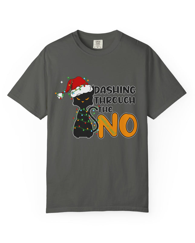 Dashing Through The No Cat Christmas T-Shirt