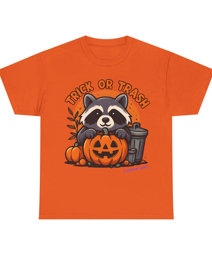 'Trick or Trash' Funny Raccoon Halloween T-Shirt