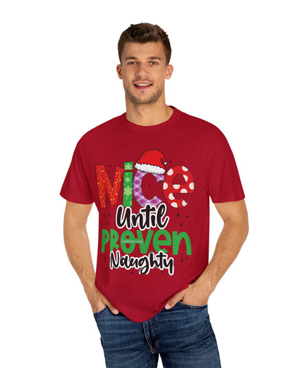 Nice Until Proven Naughty Christmas T-Shirt