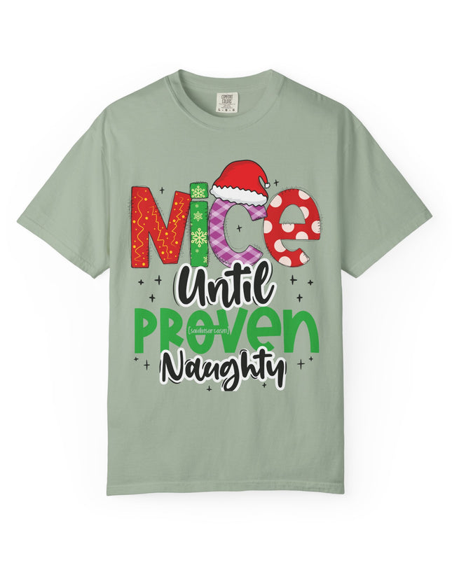 Nice Until Proven Naughty Christmas T-Shirt