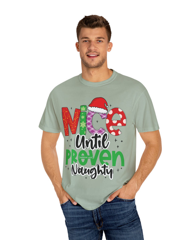 Nice Until Proven Naughty Christmas T-Shirt